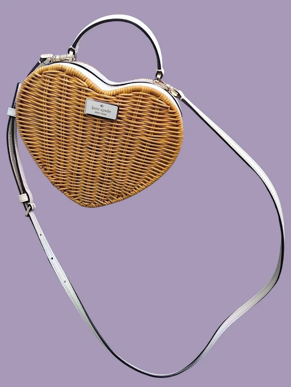 Kate Spade Heart Wicker Bag